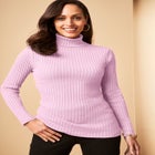 Ribbed Cotton Turtleneck Sweater image number null