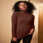 Ribbed Cotton Turtleneck Sweater image number null
