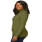 Ribbed Cotton Turtleneck Sweater image number 2