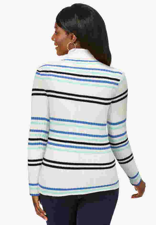 Ribbed Cotton Turtleneck Sweater image number 1