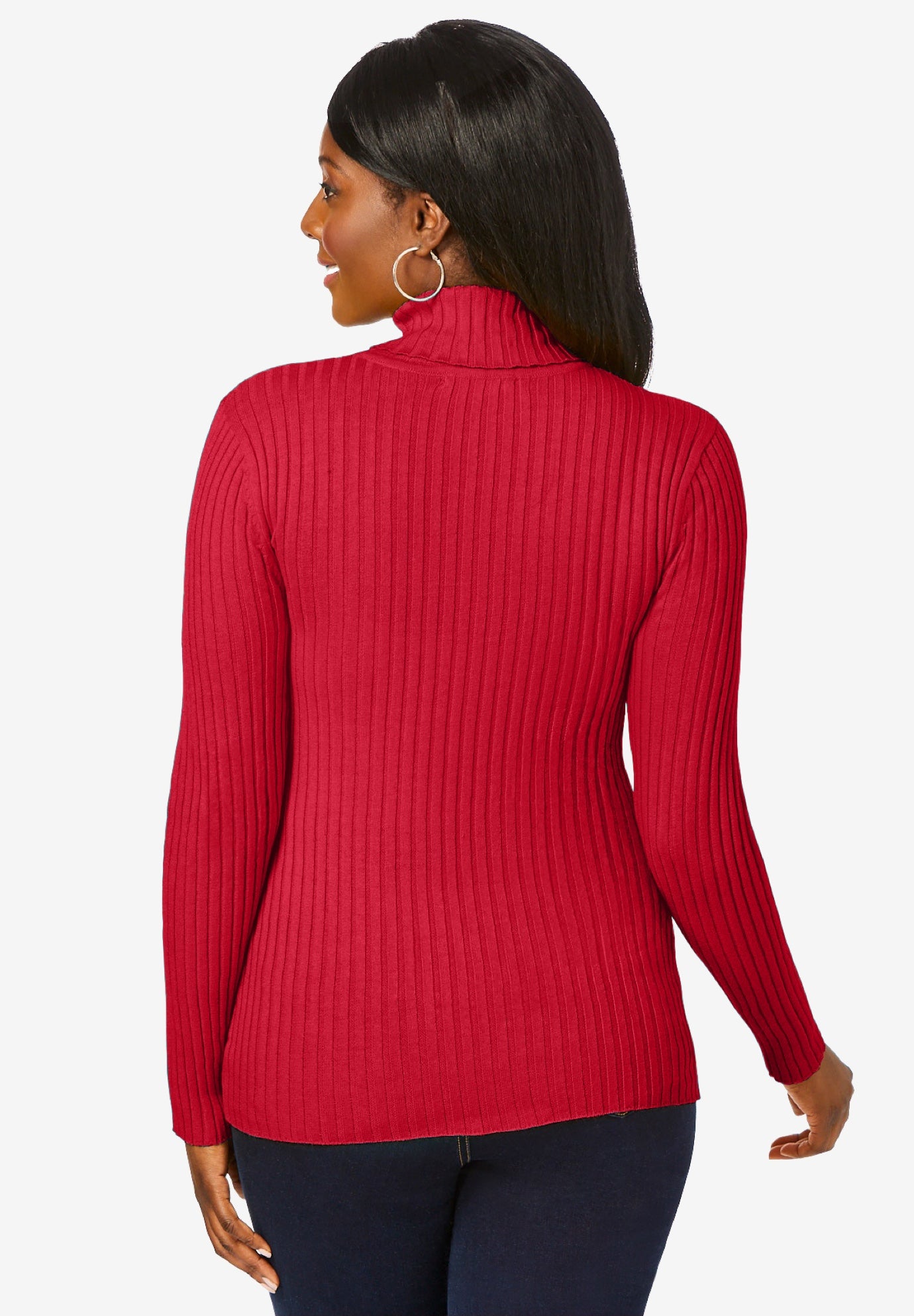 Ribbed Cotton Turtleneck Sweater image number 2