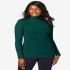 Ribbed Cotton Turtleneck Sweater image number null