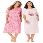 2-Pack Long Sleepshirts image number null