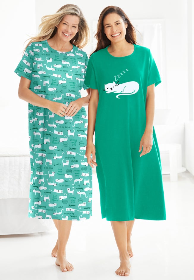 2-Pack Long Sleepshirts image number 3