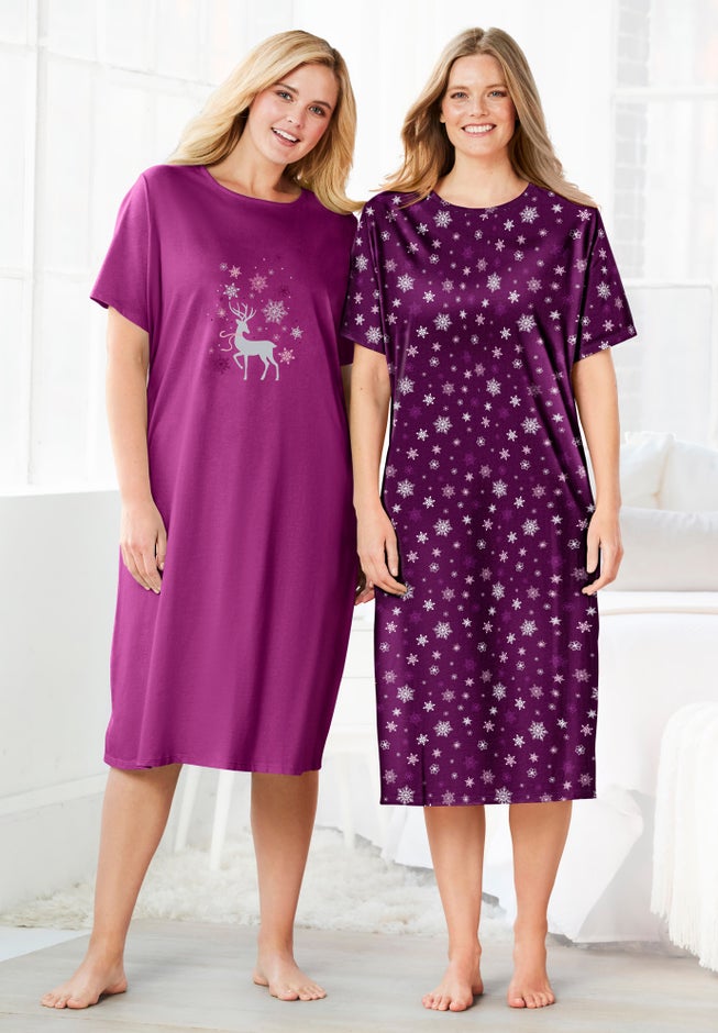 2-Pack Long Sleepshirts image number 6