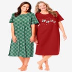 2-Pack Long Sleepshirts image number null