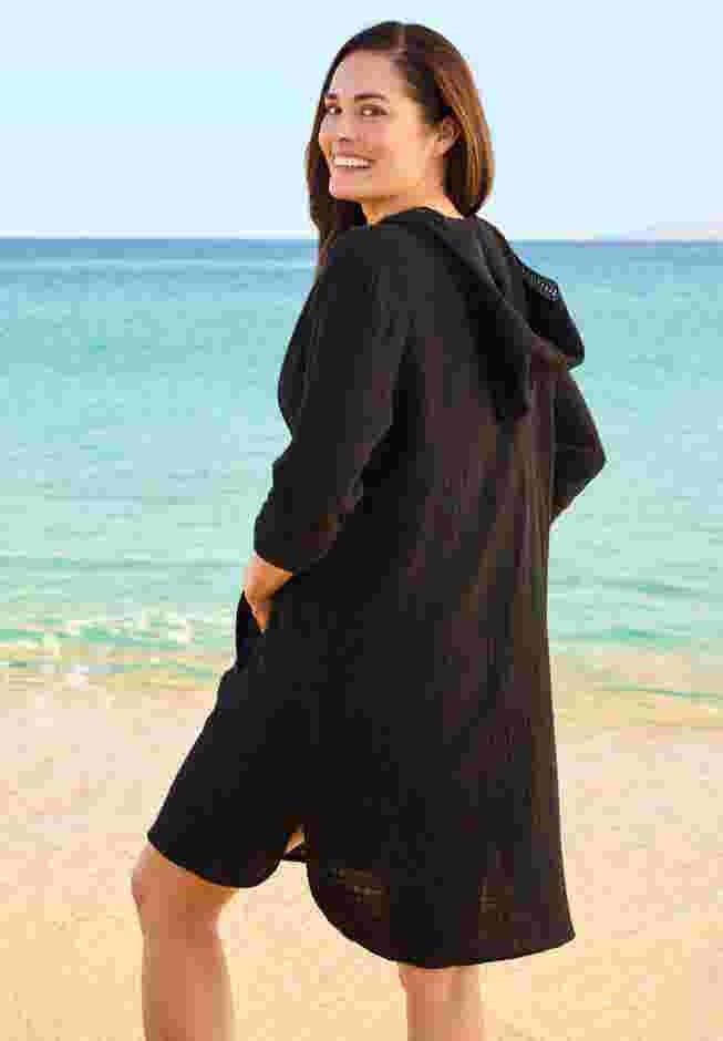Embroidered Cotton Gauze Cover-Up image number 1