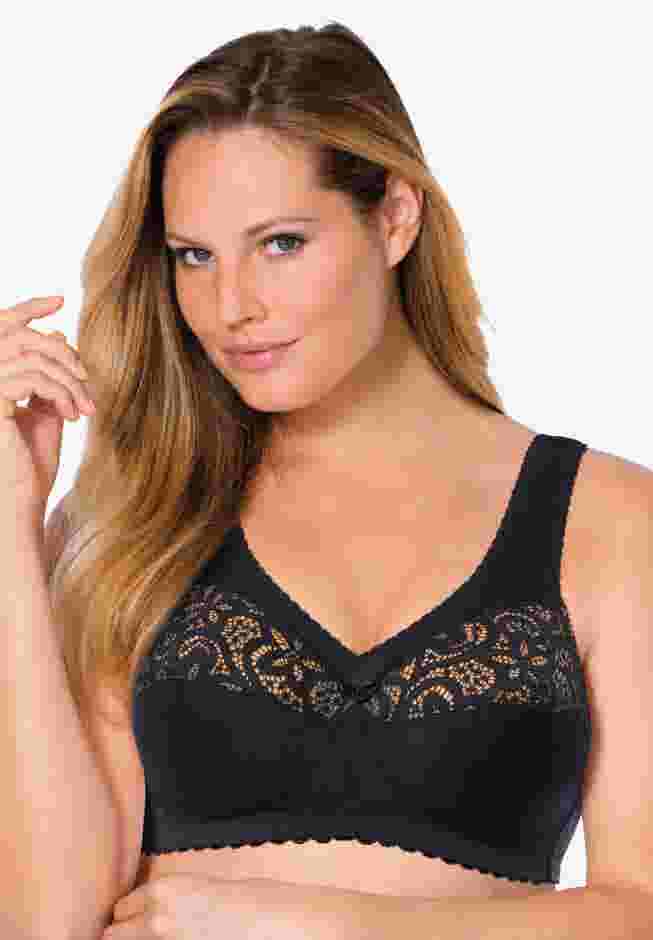 Glamorise® Magic Lift® Cotton Support Wireless Bra 1001 image number 0