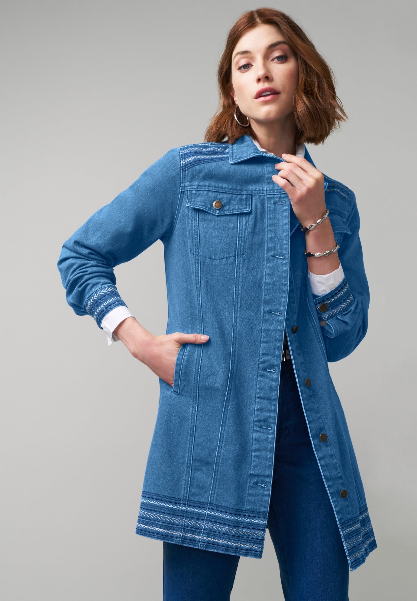 Long Denim Jacket image number 0