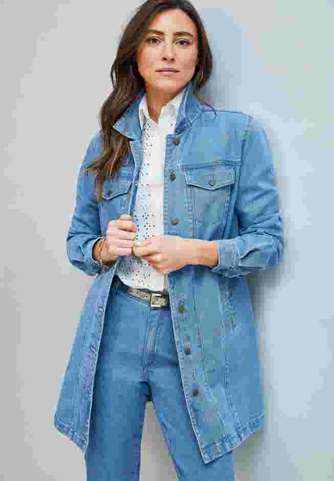 Long Denim Jacket image number 0