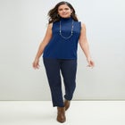 Carefree Cashmere Sleeveless Turtleneck Shell image number null