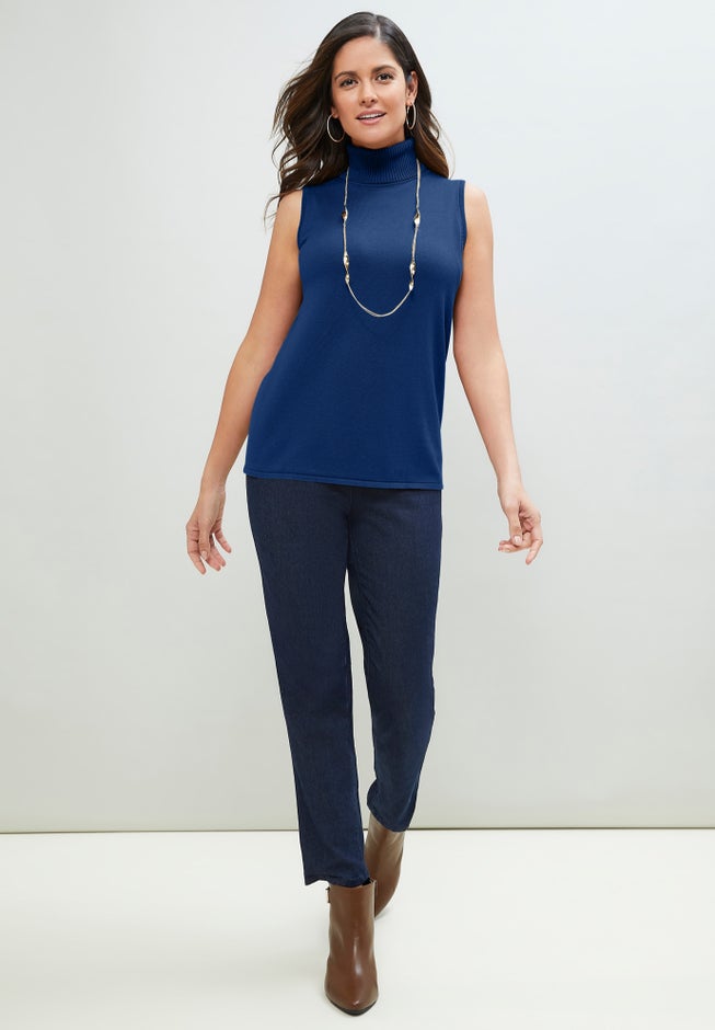 Carefree Cashmere Sleeveless Turtleneck Shell image number 1