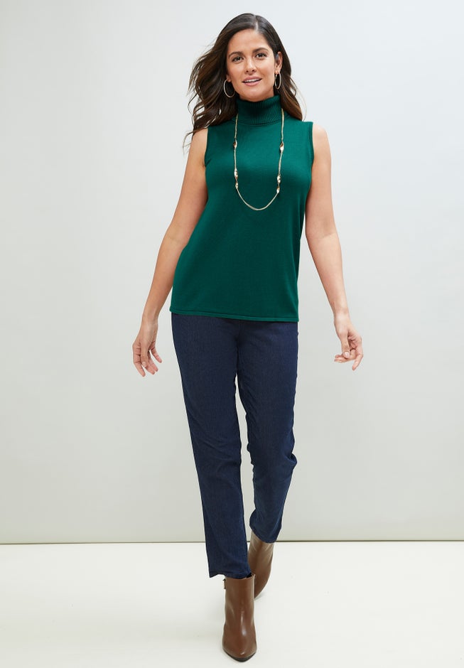 Carefree Cashmere Sleeveless Turtleneck Shell image number 1