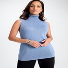 Carefree Cashmere Sleeveless Turtleneck Shell image number null