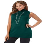 Carefree Cashmere Sleeveless Turtleneck Shell image number null