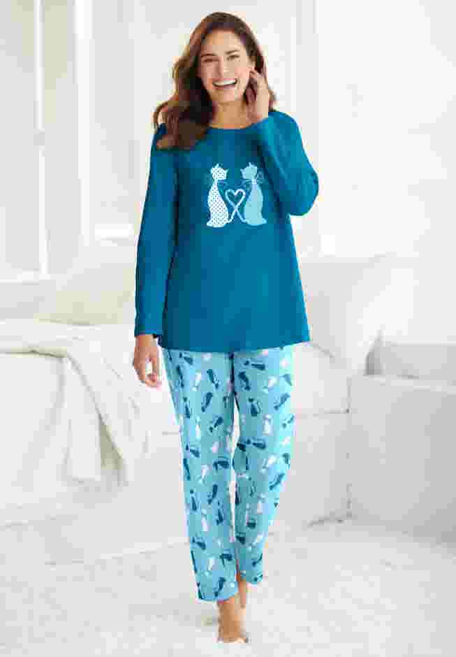 Long Sleeve Knit PJ Set image number 0