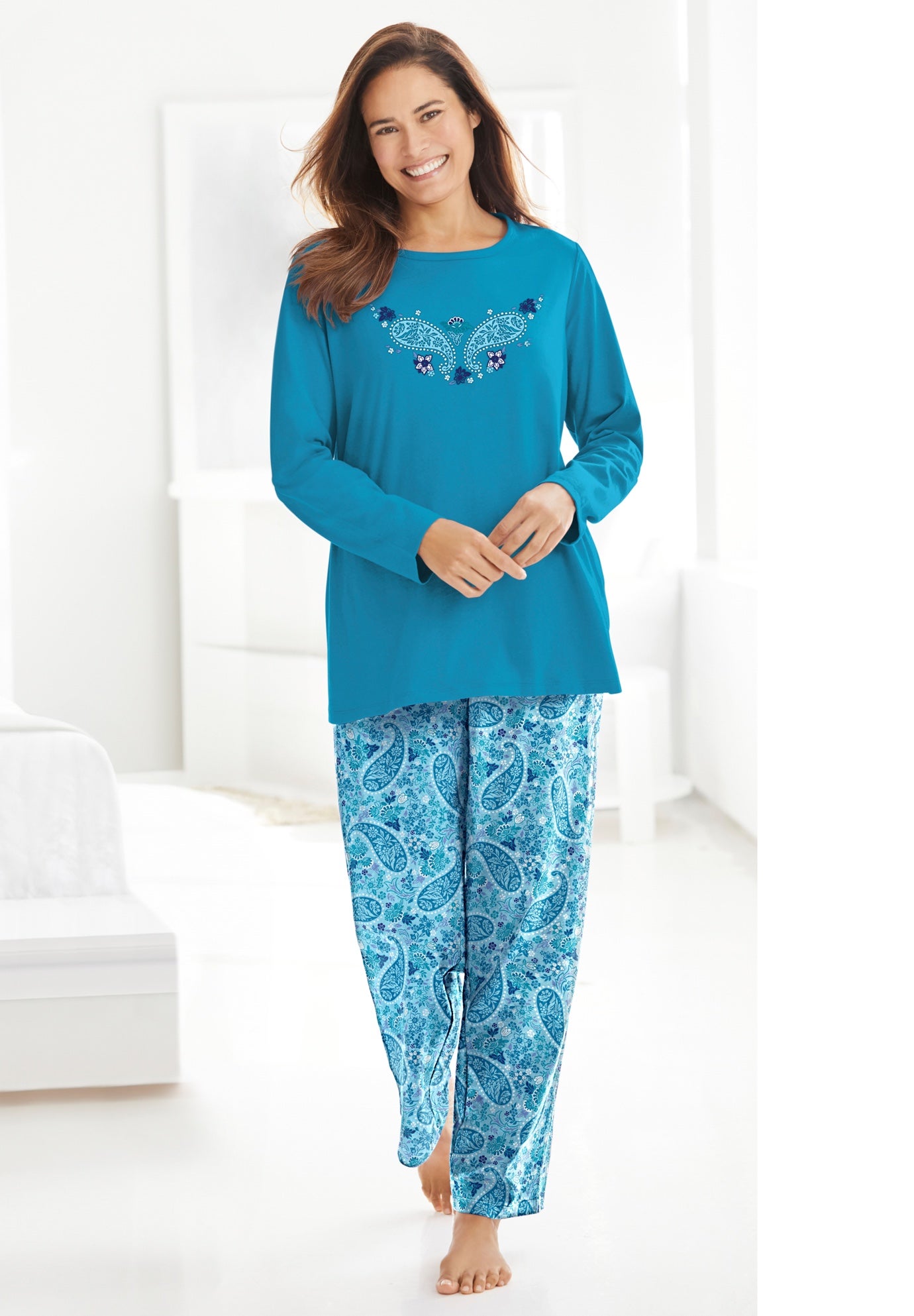 Long Sleeve Knit PJ Set image number 0