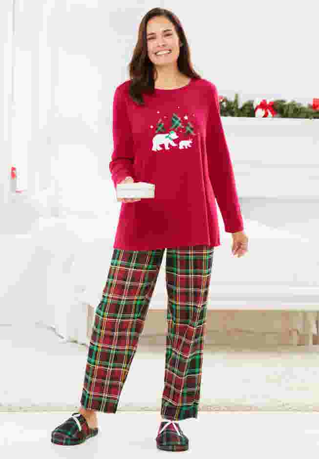 Long Sleeve Knit PJ Set image number 0