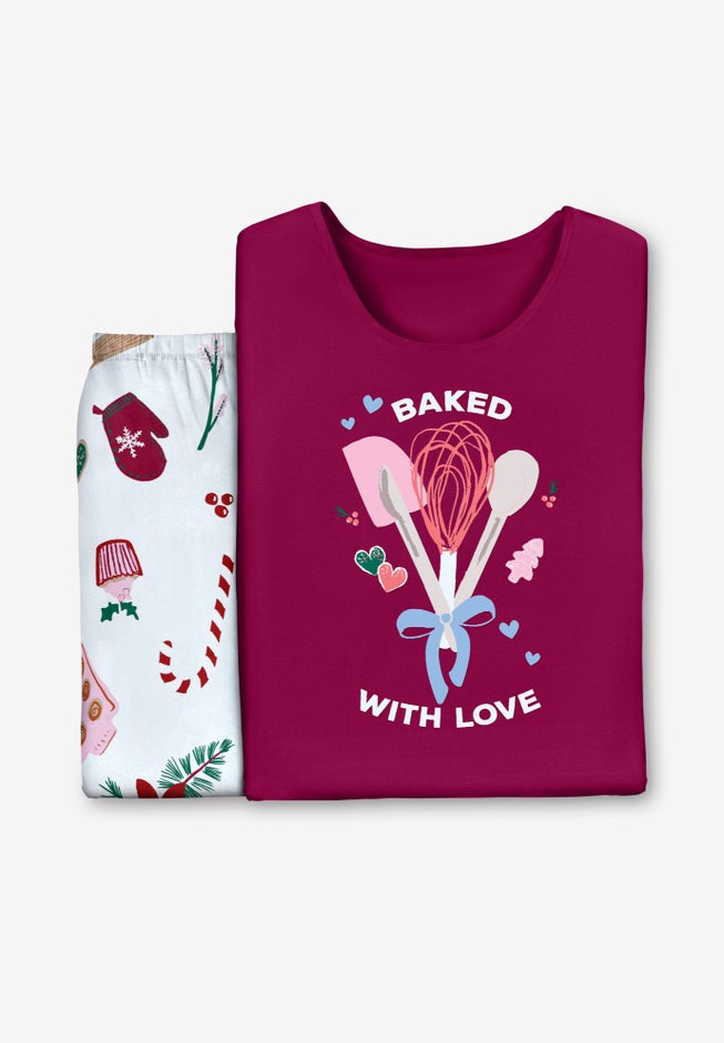 Long Sleeve Knit PJ Set image number 3