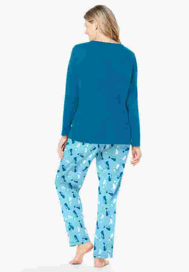 Long Sleeve Knit PJ Set image number 1