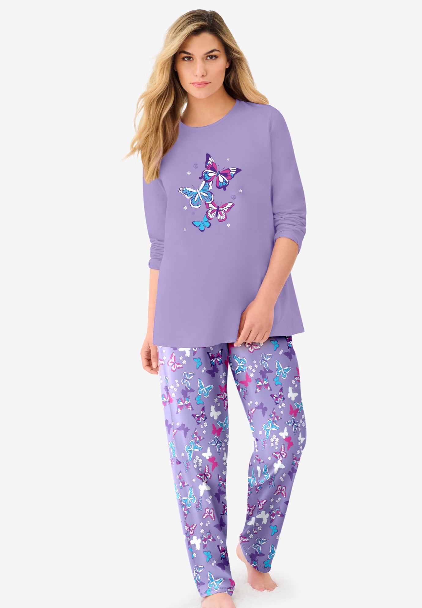 Long Sleeve Knit PJ Set image number 0
