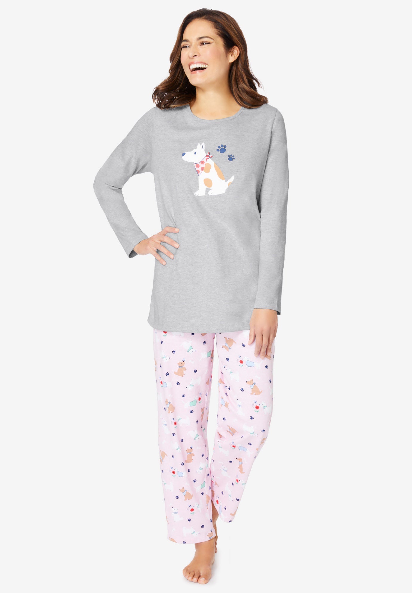 Long Sleeve Knit PJ Set image number 0