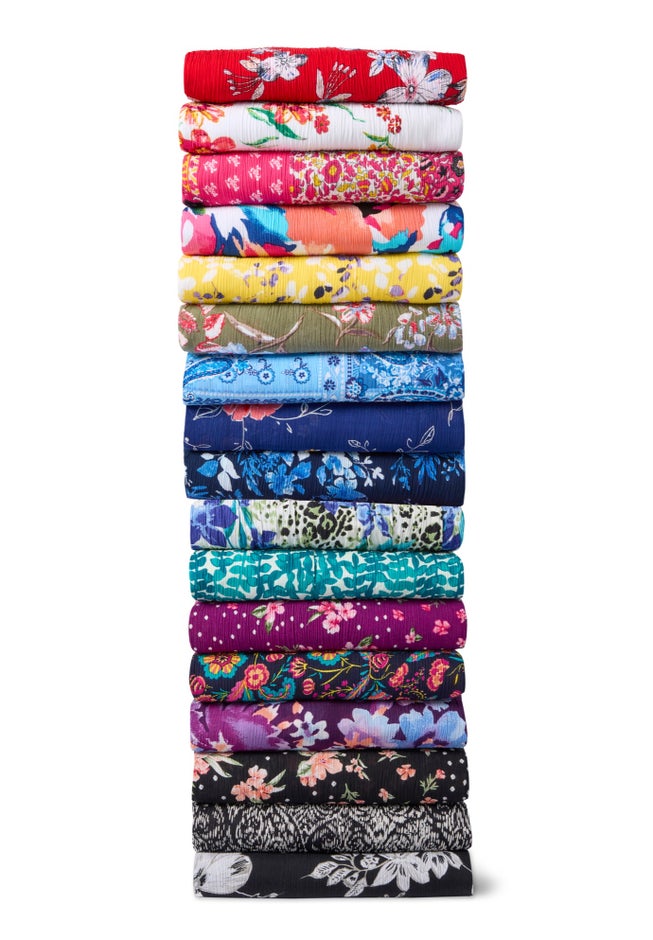 Short-Sleeve Crinkle Dress image number 5