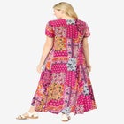 Short-Sleeve Crinkle Dress image number null