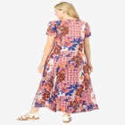 Short-Sleeve Crinkle Dress image number null
