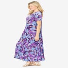 Short-Sleeve Crinkle Dress image number null