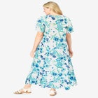 Short-Sleeve Crinkle Dress image number null