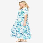 Short-Sleeve Crinkle Dress image number null