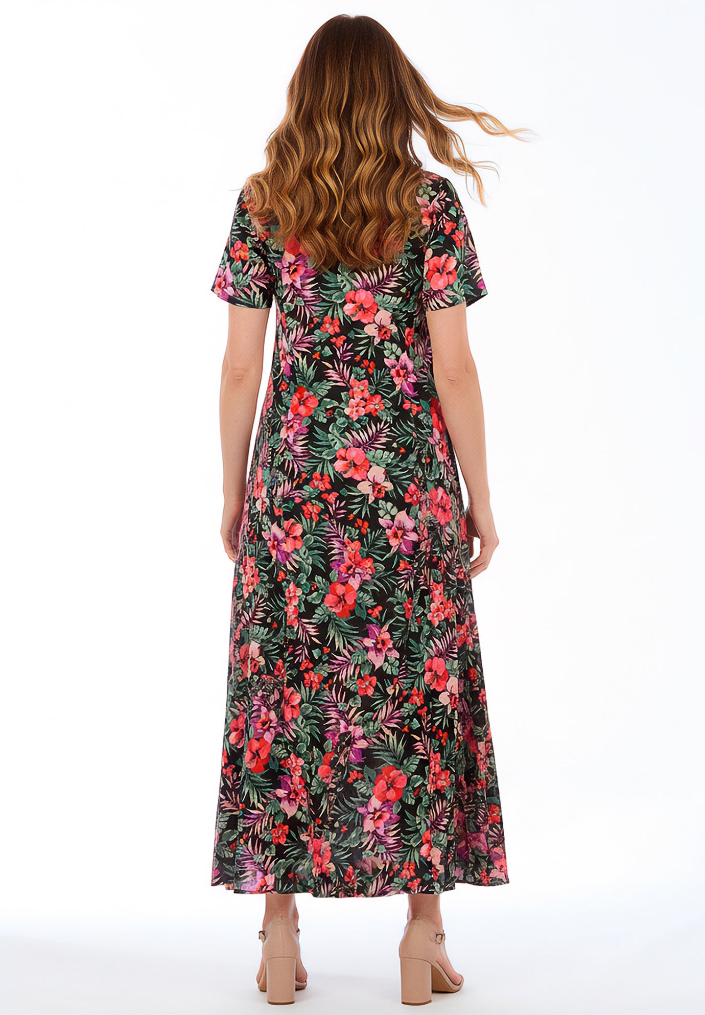 Short-Sleeve Crinkle Dress image number 1