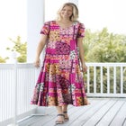 Short-Sleeve Crinkle Dress image number null