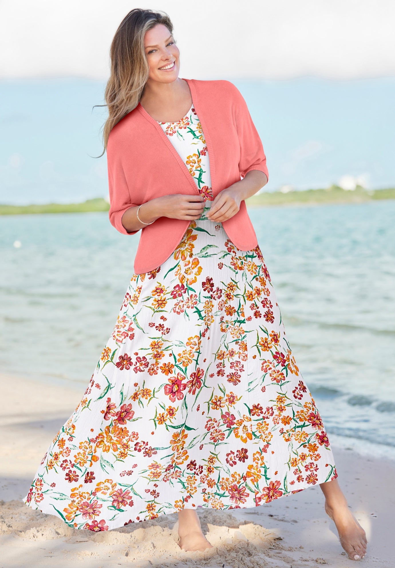 Short-Sleeve Crinkle Dress image number 0