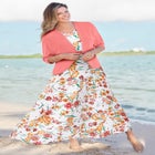 Short-Sleeve Crinkle Dress image number null