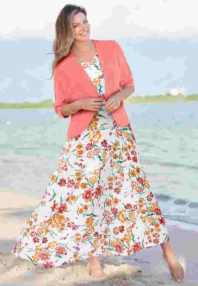 Short-Sleeve Crinkle Dress image number 0