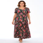 Short-Sleeve Crinkle Dress image number null