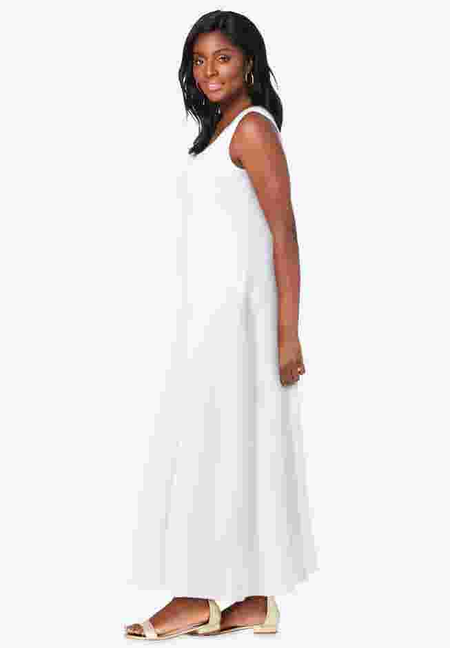 Stretch Cotton Tank Maxi Dress image number 2