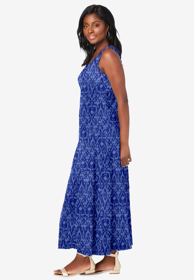 Stretch Cotton Tank Maxi Dress image number 2