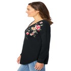 Waffle Thermal V-Neck Tee image number null