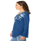 Waffle Thermal V-Neck Tee image number null