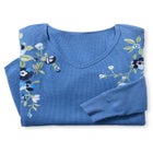 Waffle Thermal V-Neck Tee image number null