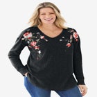 Waffle Thermal V-Neck Tee image number null