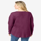 Waffle Thermal V-Neck Tee image number null