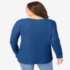 Waffle Thermal V-Neck Tee image number null