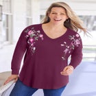 Waffle Thermal V-Neck Tee image number null