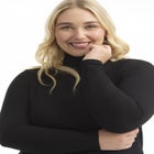 Ribbed Mock Neck Top image number null