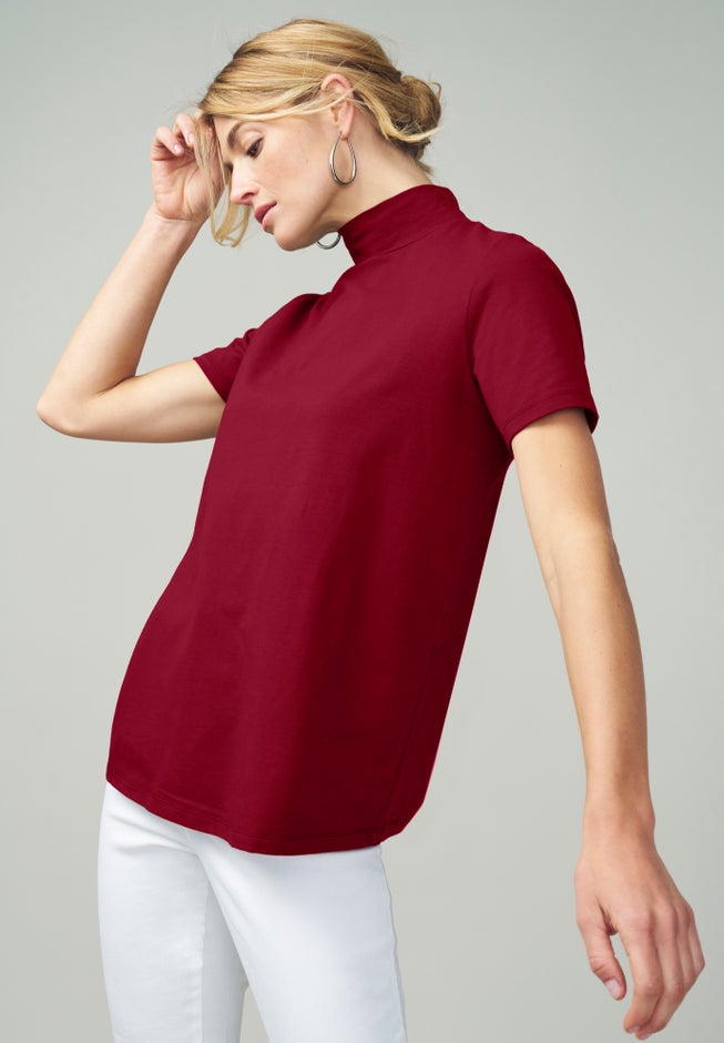 Short Sleeve Mock Neck image number 1