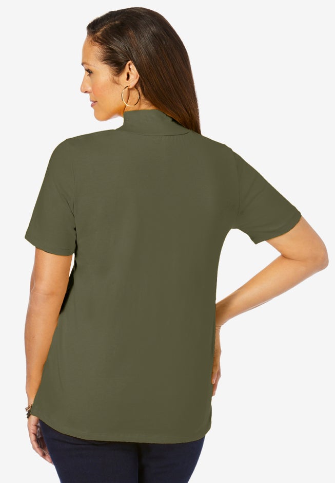 Short Sleeve Mock Neck image number 1